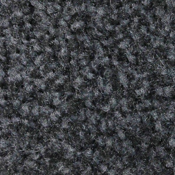 M+A Matting Classic Plush 1806723090 2' x 3' Midnight Gray Mat with Universal Cleated Backing - 3/8" Thick