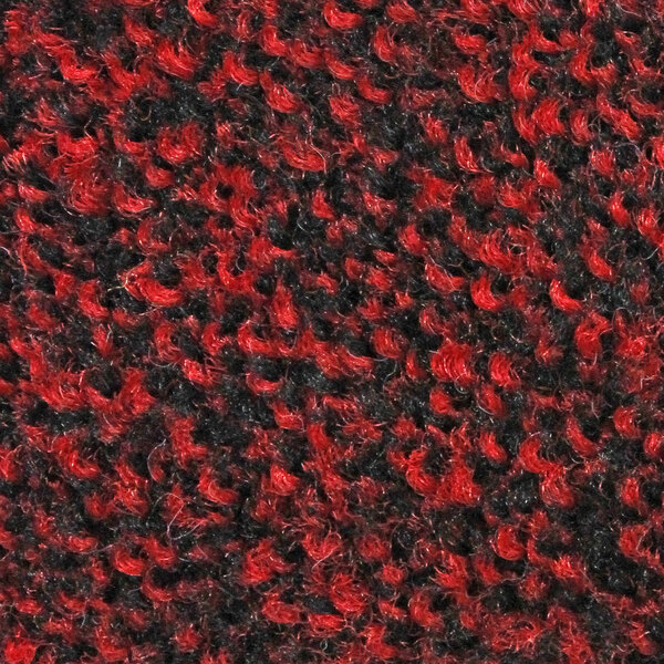 M+A Matting Classic Plush 18076310090 3' x 10' Red Pepper Mat with Universal Cleated Backing - 3/8" Thick