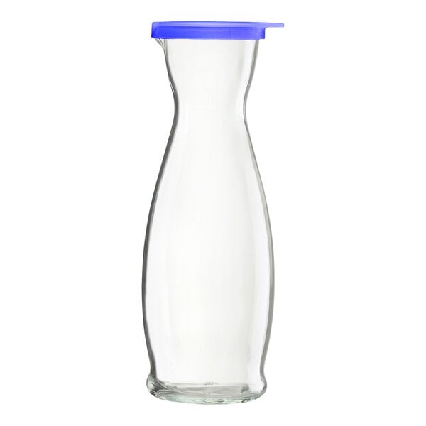 10 Strawberry Street Specialty 35 oz. Indro Glass Carafe with Flat Lid - 6/Case