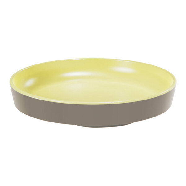 Dalebrook Mayfair from Global Tableware Collective 5 1/2'' Yellow Round Melamine Plate / Bento Box Lid - 12/Case