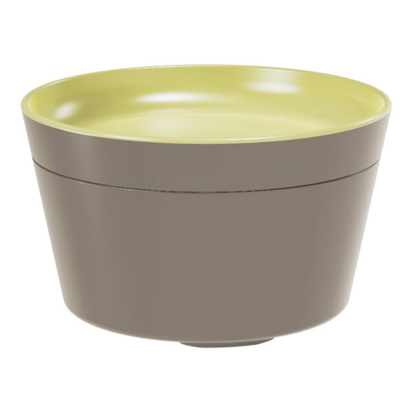 Dalebrook Mayfair from Global Tableware Collective 5 1/2'' Yellow Round Melamine Plate / Bento Box Lid - 12/Case