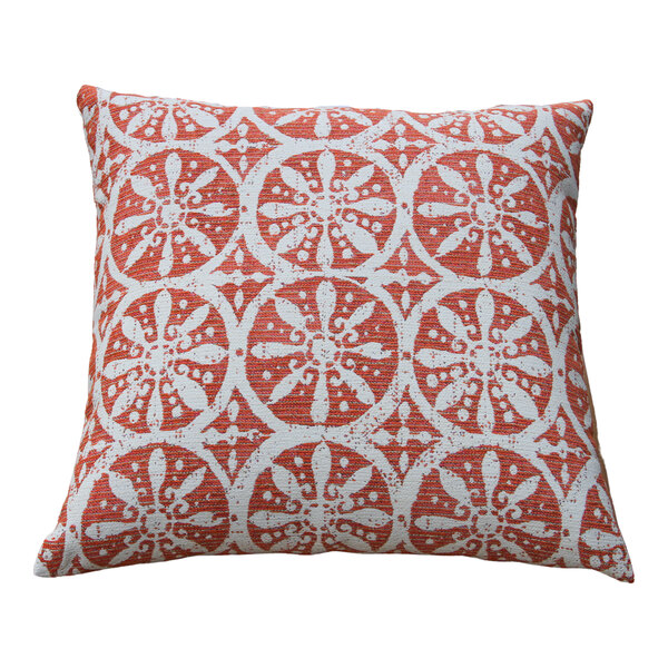 Outdoor Interiors Kimberly Ann Design Collection 20" x 20" Rusty Pizzelle Square Pillow - 2/Case