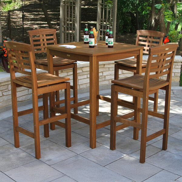 Outdoor Interiors Eucalyptus Bar Height Chair