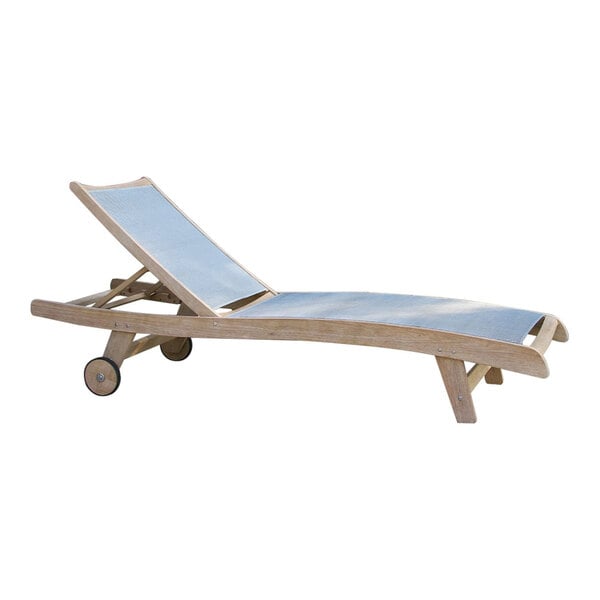 Outdoor Interiors Antique Wash Eucalyptus Chaise Lounger