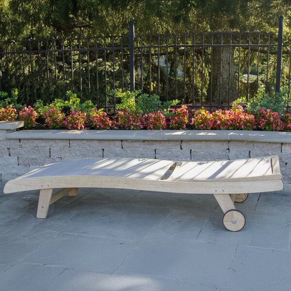 Outdoor Interiors Antique Wash Eucalyptus Chaise Lounger