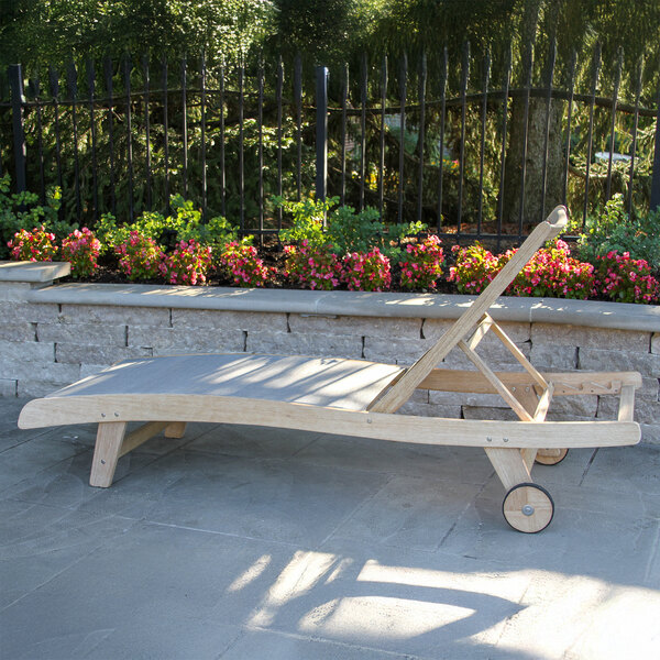 Outdoor Interiors Antique Wash Eucalyptus Chaise Lounger