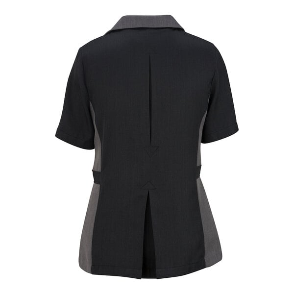 Edwards 7890 Women's Customizable Black Premier Moisture-Wicking Housekeeping Tunic with Soil Release - Polyester - 2XS