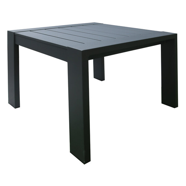 Outdoor Interiors Siena 22" x 22" Black Aluminum Accent Table
