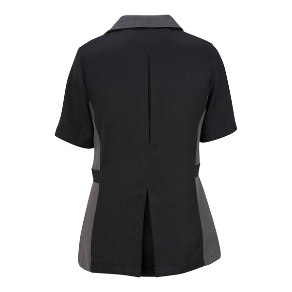 Edwards 7890 Women's Customizable Black Premier Moisture-Wicking Housekeeping Tunic with Soil Release - Polyester - 4X