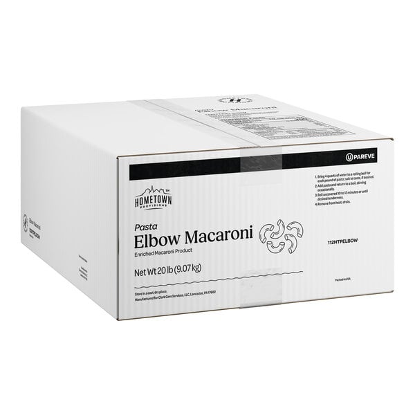 Hometown Provisions Elbow Pasta 10 lb. - 2/Case