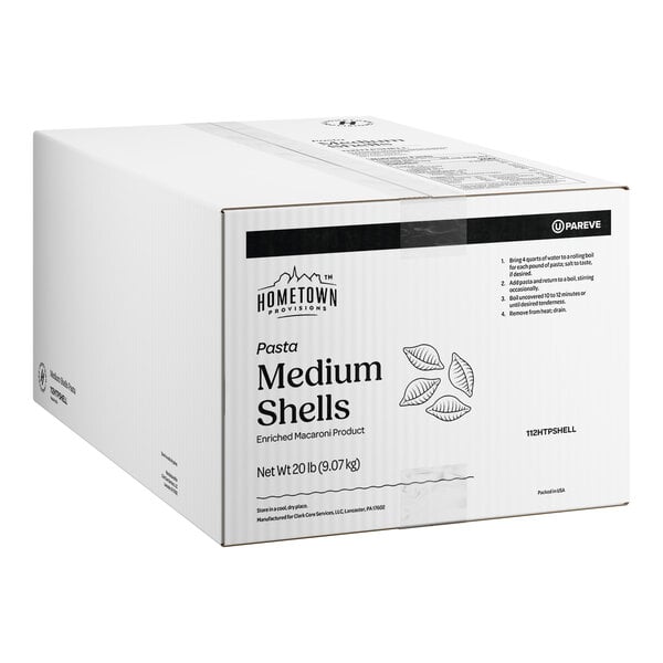 Hometown Provisions Medium Shell Pasta 10 lb. - 2/Case