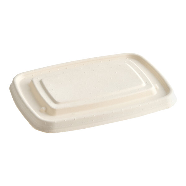 Tellus Products 24-32 oz. Rectangular Fiber Take-Out Lid - 300/Case
