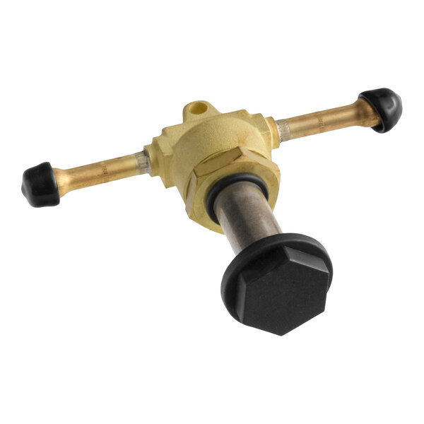A brass hot gas valve for Avantco Ice EMC series ice machines.