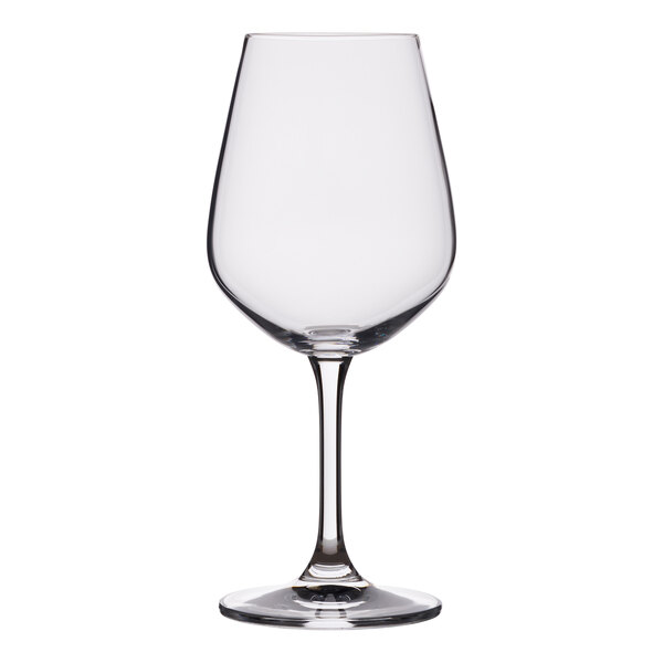 A clear, stemmed white wine glass with a rounded bowl from the RAK Connoisseur Essentials Collection.