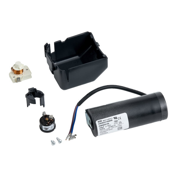 An electrical kit for a compressor, compatible with Avantco Ice EUC-F-230-A and EUC-H-230-A models, including various components and hardware.