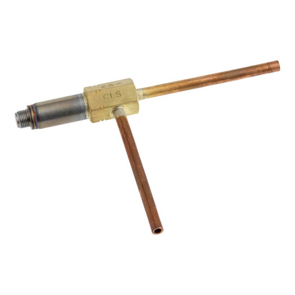 A brass and copper hot gas valve for select Avantco Ice Diamond ice machines.