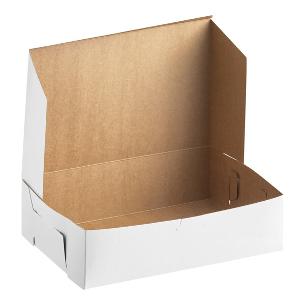 Southern Champion 11" x 7 1/4" x 3" White Bakery Box - 250/Case