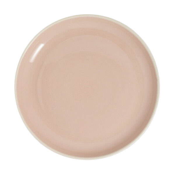 Homer Laughlin Ivory Woodland from Steelite International 6 5/8" Round Petal Pink China Coupe Plate - 24/Case