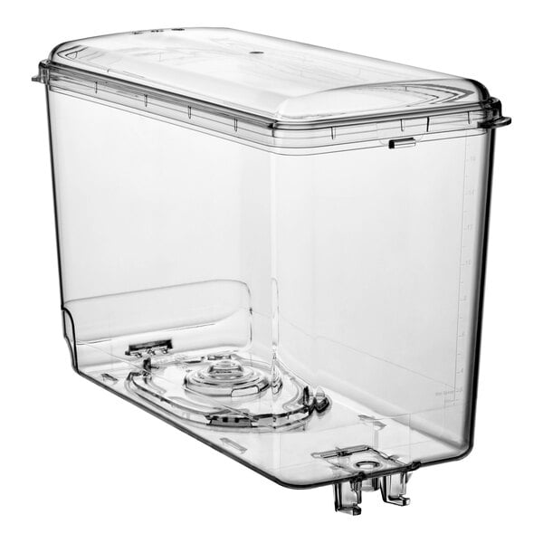 A clear plastic 4.75-gallon bowl assembly kit for a Crathco beverage dispenser.