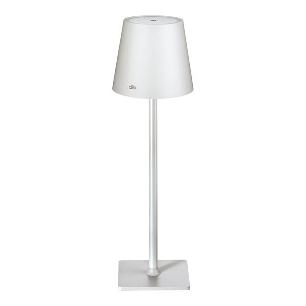 Cilio Sole 13 3/4" White LED Rechargeable Table Lamp - 6/Case