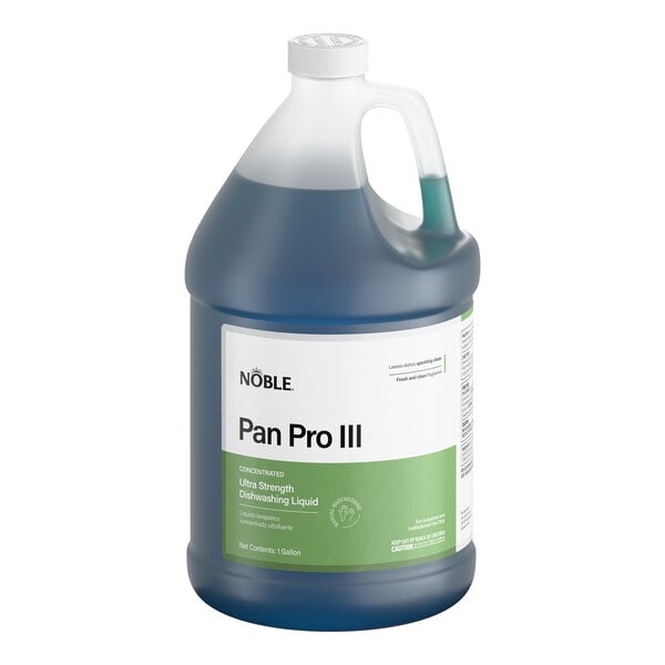 Noble Pan Pro III 1 Gallon / 128 oz. Concentrated Ultra Strength Liquid Dish Soap