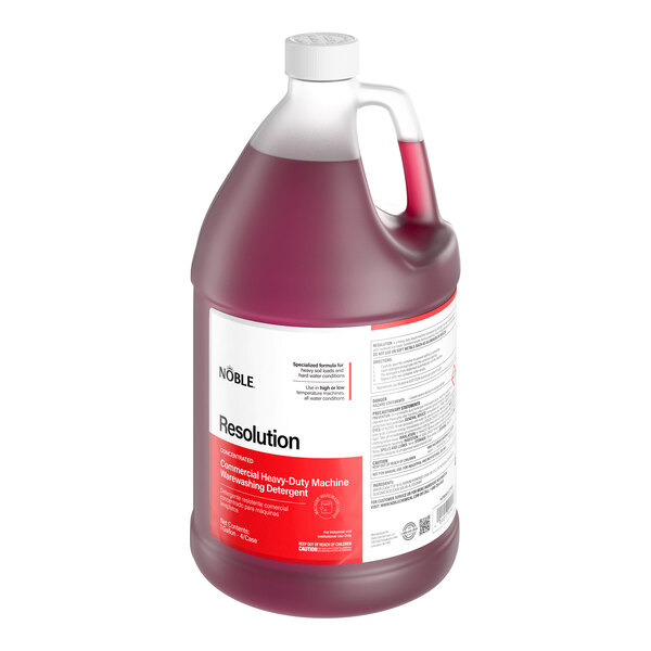 Noble 1 Gallon / 128 oz. Resolution Concentrated Heavy-Duty Dishwashing Machine Detergent - 4/Case