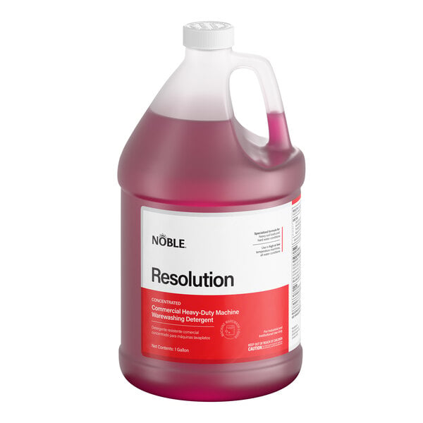 Noble 1 Gallon / 128 oz. Resolution Concentrated Heavy-Duty Dishwashing Machine Detergent - 4/Case