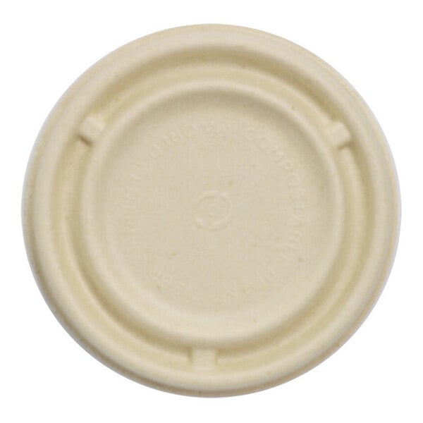 World Centric Compostable Fiber Lid with Leaf Plus for 4 oz. Fiber Portion Cup - 1,000/Case
