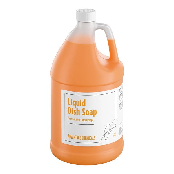 Advantage Chemicals 1 Gallon / 128 oz. Ultra Citrus Concentrated Liquid Dish Soap - 4/Case
