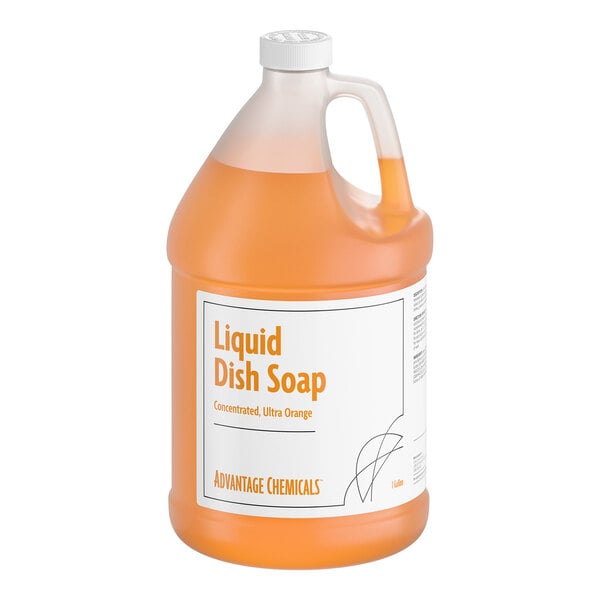 Advantage Chemicals 1 Gallon / 128 oz. Ultra Citrus Concentrated Liquid Dish Soap - 4/Case