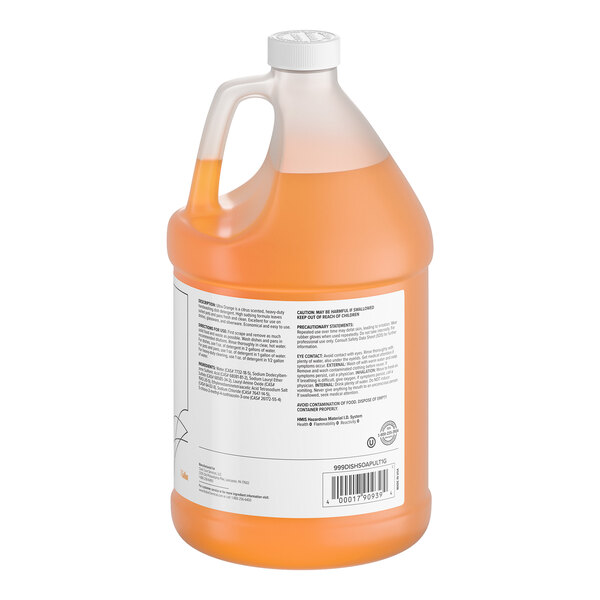 Advantage Chemicals 1 Gallon / 128 oz. Ultra Citrus Concentrated Liquid Dish Soap - 4/Case