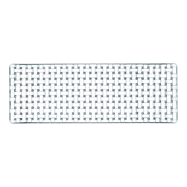 Nachtmann Bossa Nova 16 1/2" x 5 1/2" Rectangular Glass Platter - 2/Case
