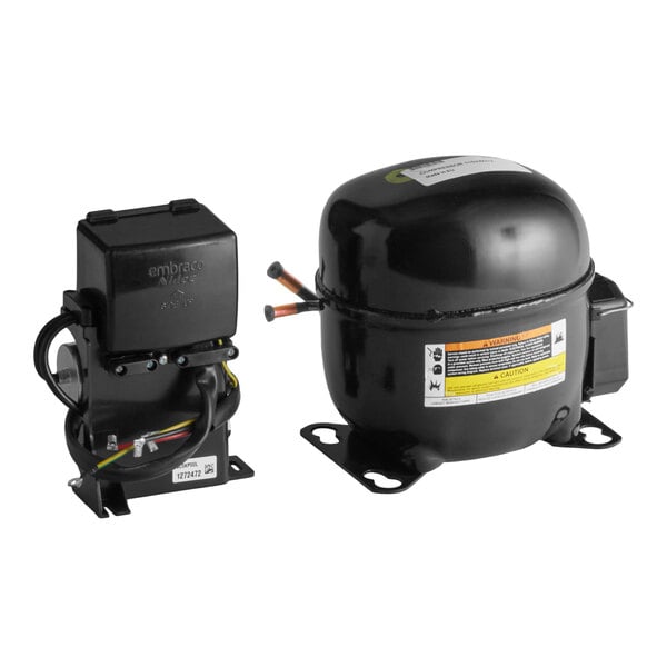 A replacement compressor unit for Avantco EMC-F-530-A and EMC-H-530-A ice machines.