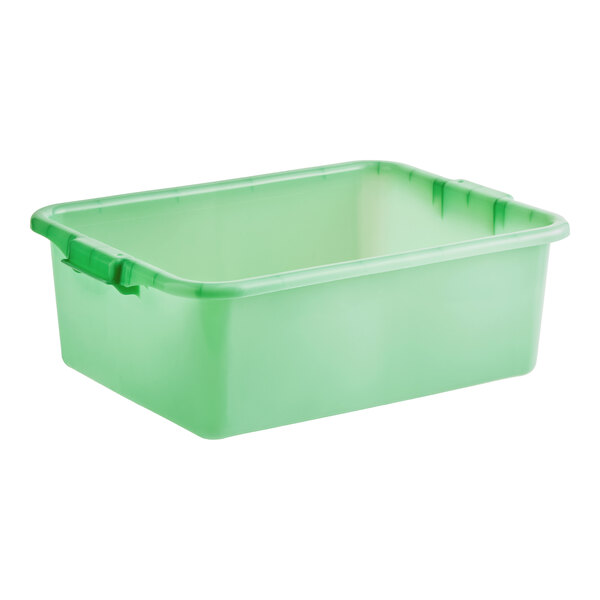 Vollrath 20" x 15" x 7" Traex® Color-Mate™ Green Bus Tub / Food Storage Box 1527-C19 - 6/Case