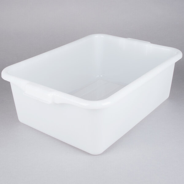 Vollrath 20" x 15" x 7" Traex® Color-Mate™ White Bus Tub / Food Storage Box 1527-C05 - 6/Case