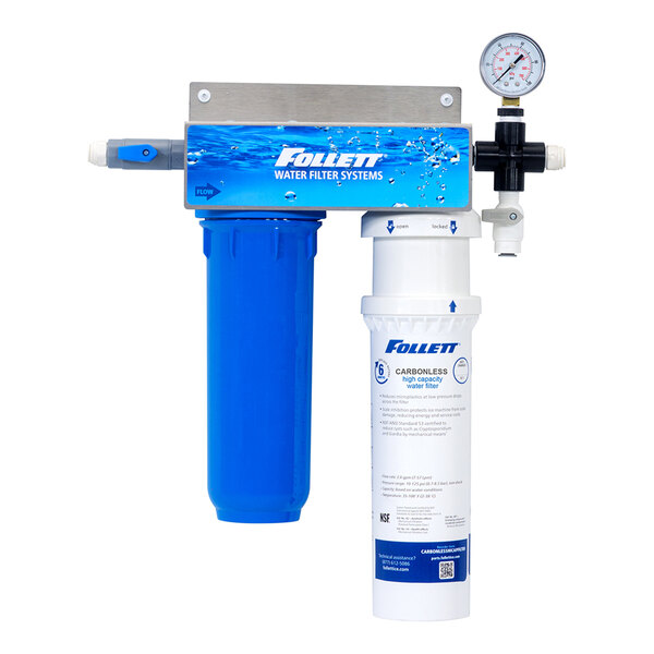 A high-capacity carbonless water filter system designed for Follett Horizon Elite, Maestro Plus, and Symphony Plus ice makers and dispensers.