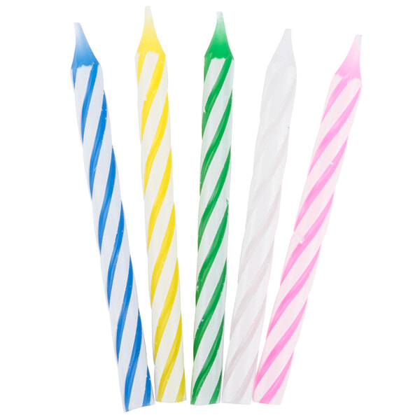 Sterno 2 1/8" Multi-Colored Birthday Candles 36-Count - 144/Case