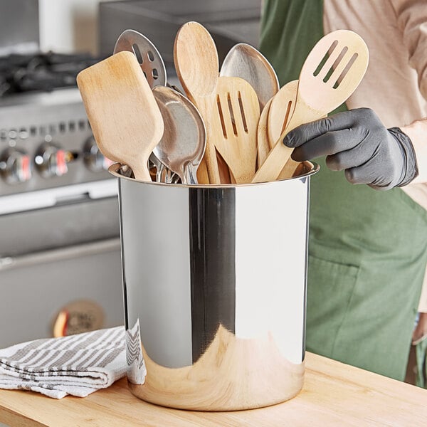 Choice 8.25 Qt. Stainless Steel Bain Marie / Utensil Holder