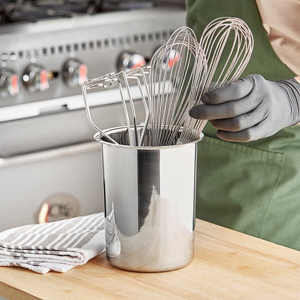 Choice 2 Qt. Stainless Steel Bain Marie / Utensil Holder - 6/Case