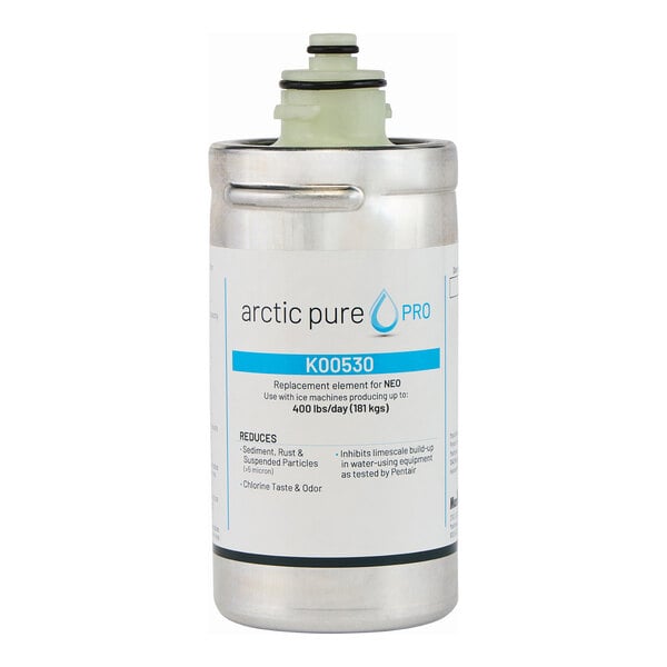A Manitowoc Arctic Pure Pro K00531 replacement cartridge for NEO undercounter ice machines.
