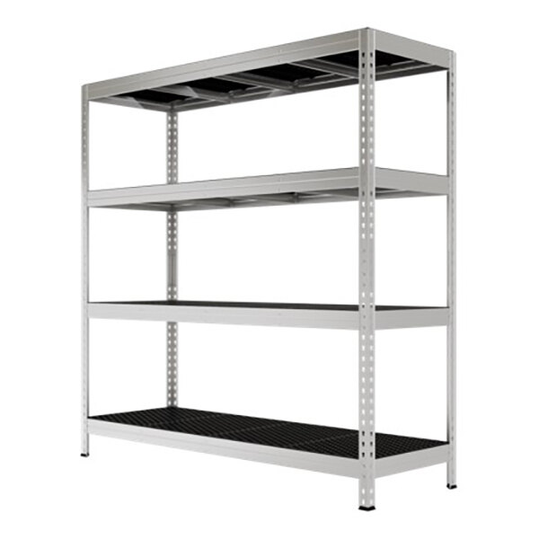 AR Shelving All Road 59" x 20" x 71" 4-Shelf Metal Alloy Boltless Shelving Unit with Polypropylene Shelves TRA18402K/10-37ZMUS0