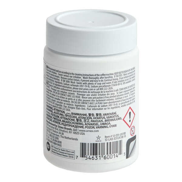 Urnex 12-E31-UX100-12 100-Count 2 Gram Cafiza Espresso Machine Cleaning Tablets - 12/Case