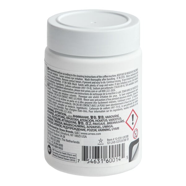 Urnex 12-E31-UX100-12 100-Count 2 Gram Cafiza Espresso Machine Cleaning Tablets