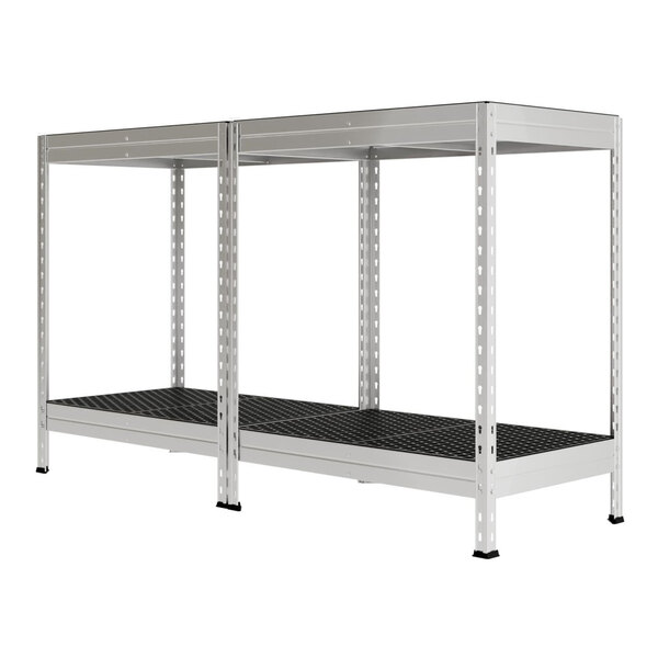 AR Shelving All Road 43" x 20" x 71" 4-Shelf Metal Alloy Boltless Shelving Unit with Polypropylene Shelves TRA18401K/10-37ZMUS0
