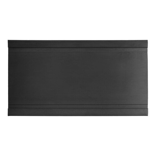A rectangular black heavy-duty magnetic label or card holder designed for steel shelving.