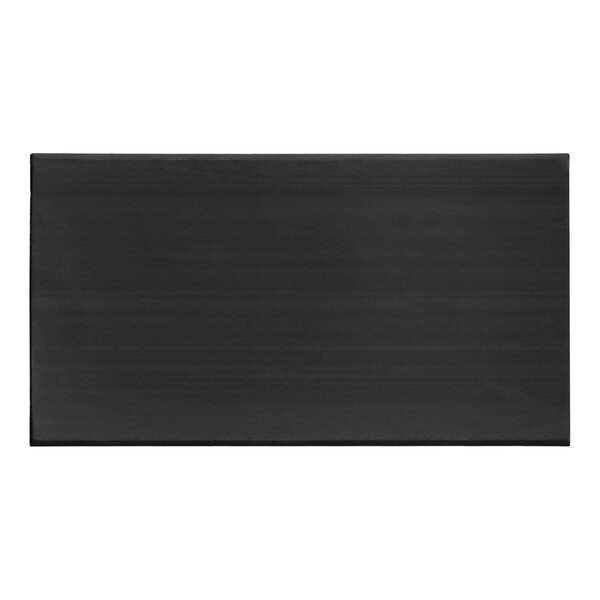 A rectangular black heavy-duty magnetic label or card holder designed for steel shelving.