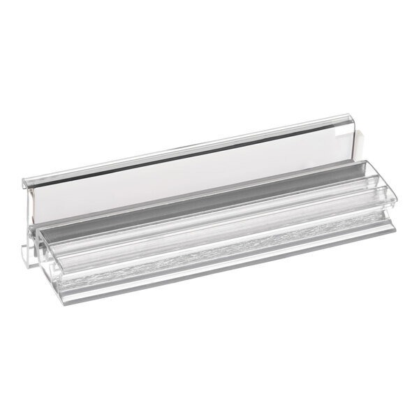 1" x 3" Clear Snap-In Label Holder - 10/Case