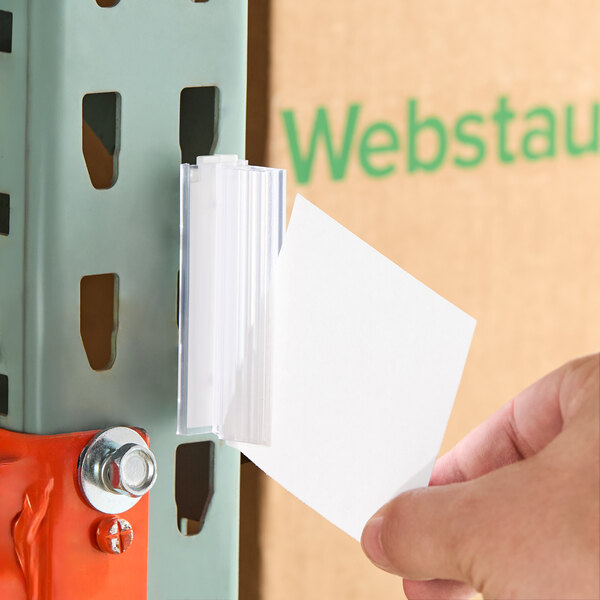 1" x 3" Clear Snap-In Label Holder - 10/Case