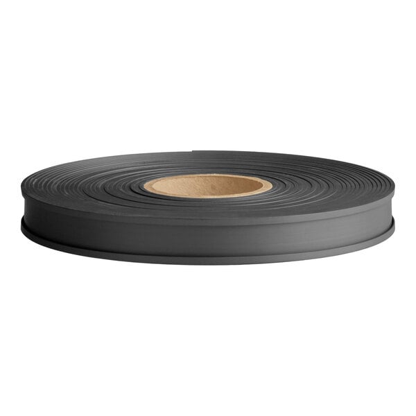 A 50-foot roll of 1-inch wide black heavy-duty magnetic label or card holder.