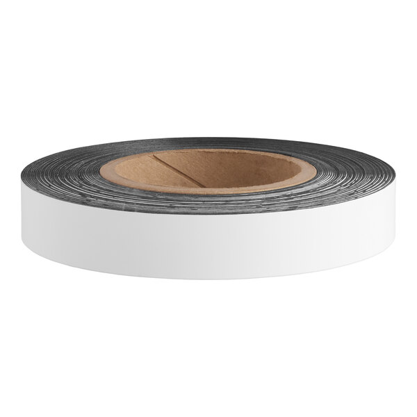 1" White Magnetic Write-On Label - 50' Roll